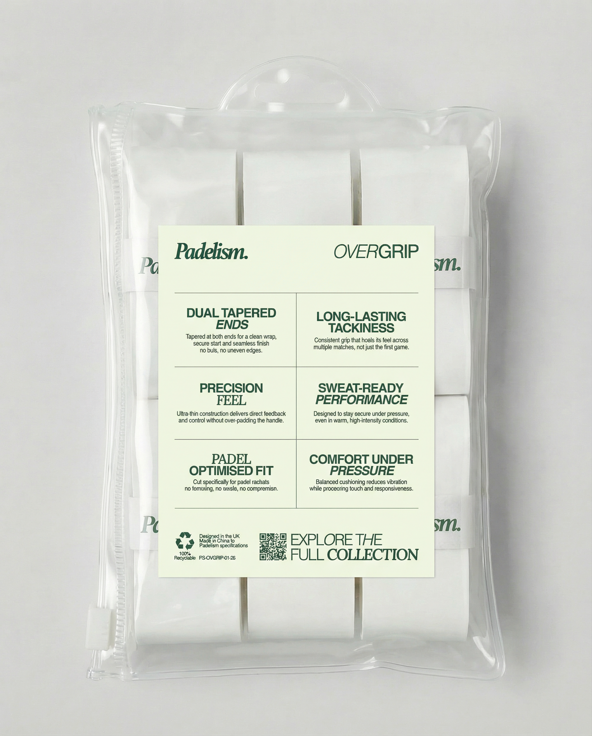 Padelism Padel Overgrips | Premium Grip Tape 3 & 6 Pack